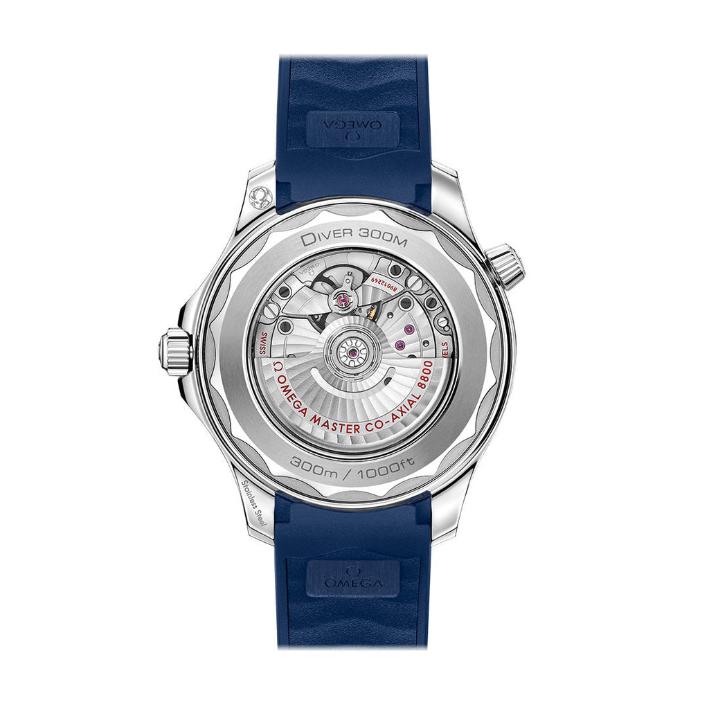 OMG Seamaster Diver 300m Co-Axial Master Chronometer 42mm with Blue Rubber Strap