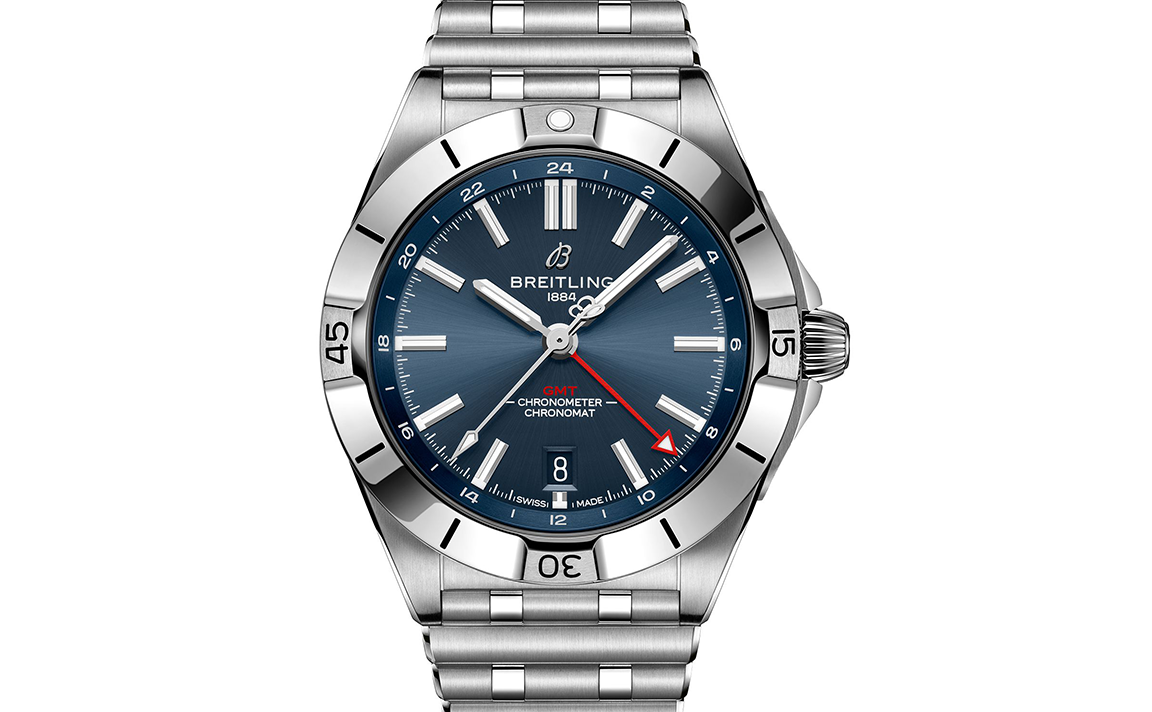BRT Chronomat 40mm GMT Watch with Blue Dial
