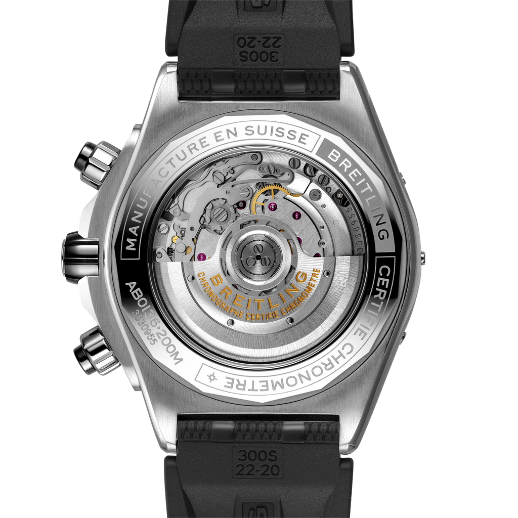 BRT Super Chronomat B01 44 Black Rubber Strap