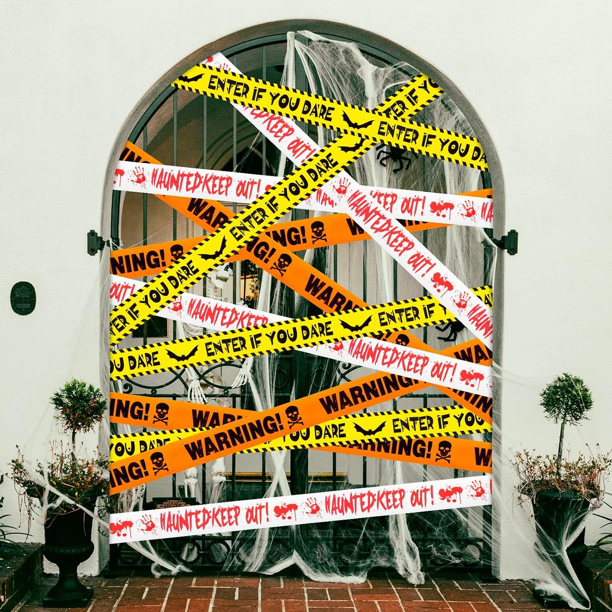 Halloween Decorations, 3inx90ft Caution Tape for Indoor and Outdoor(3 Pcs)