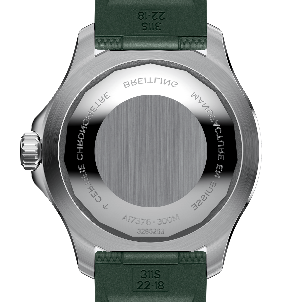 BRT Superocean Green on Rubber Watch, 44mm