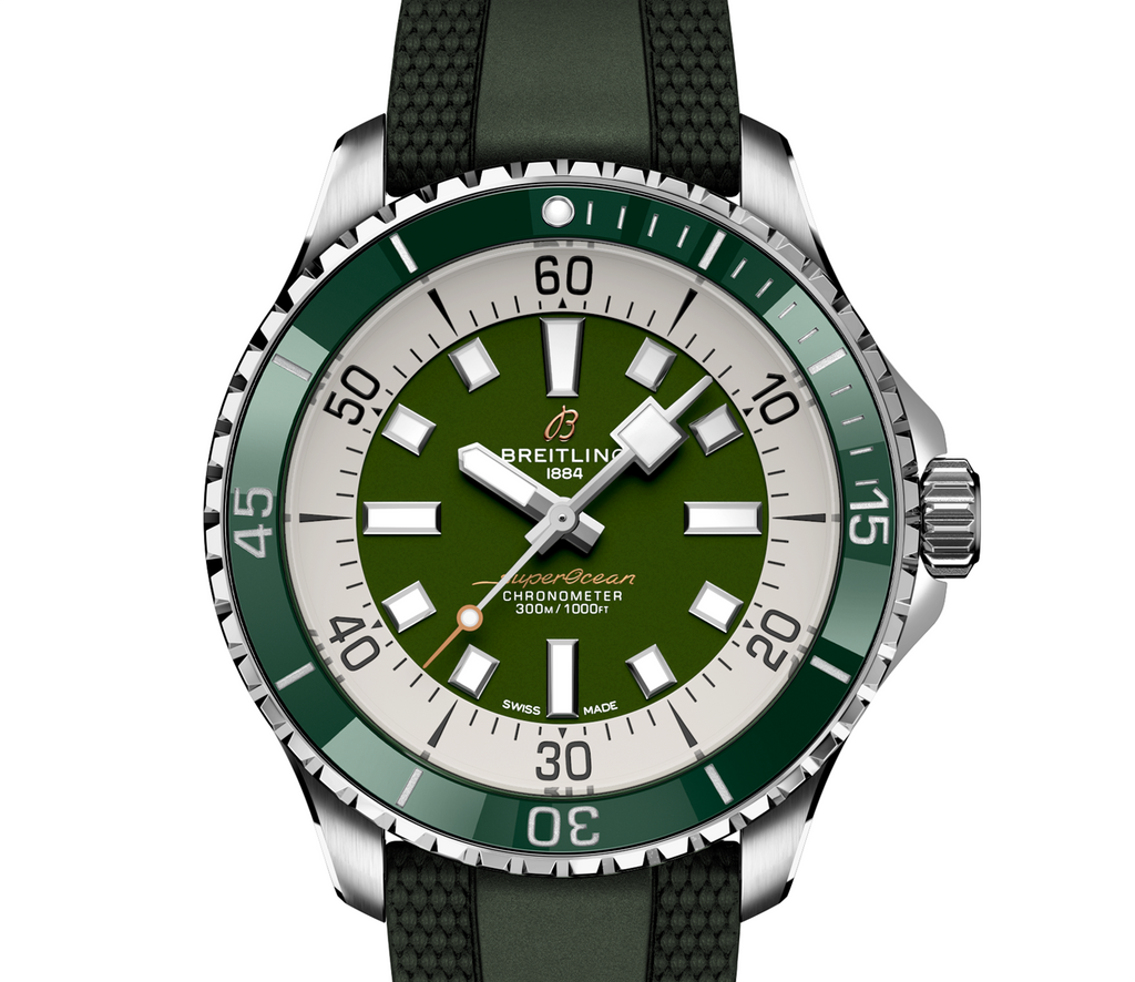 BRT Superocean Green on Rubber Watch, 44mm