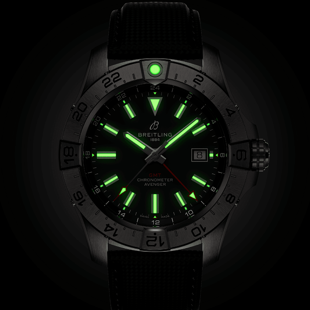 BRT Avenger Automatic GMT 44 Watch with Black Dial
