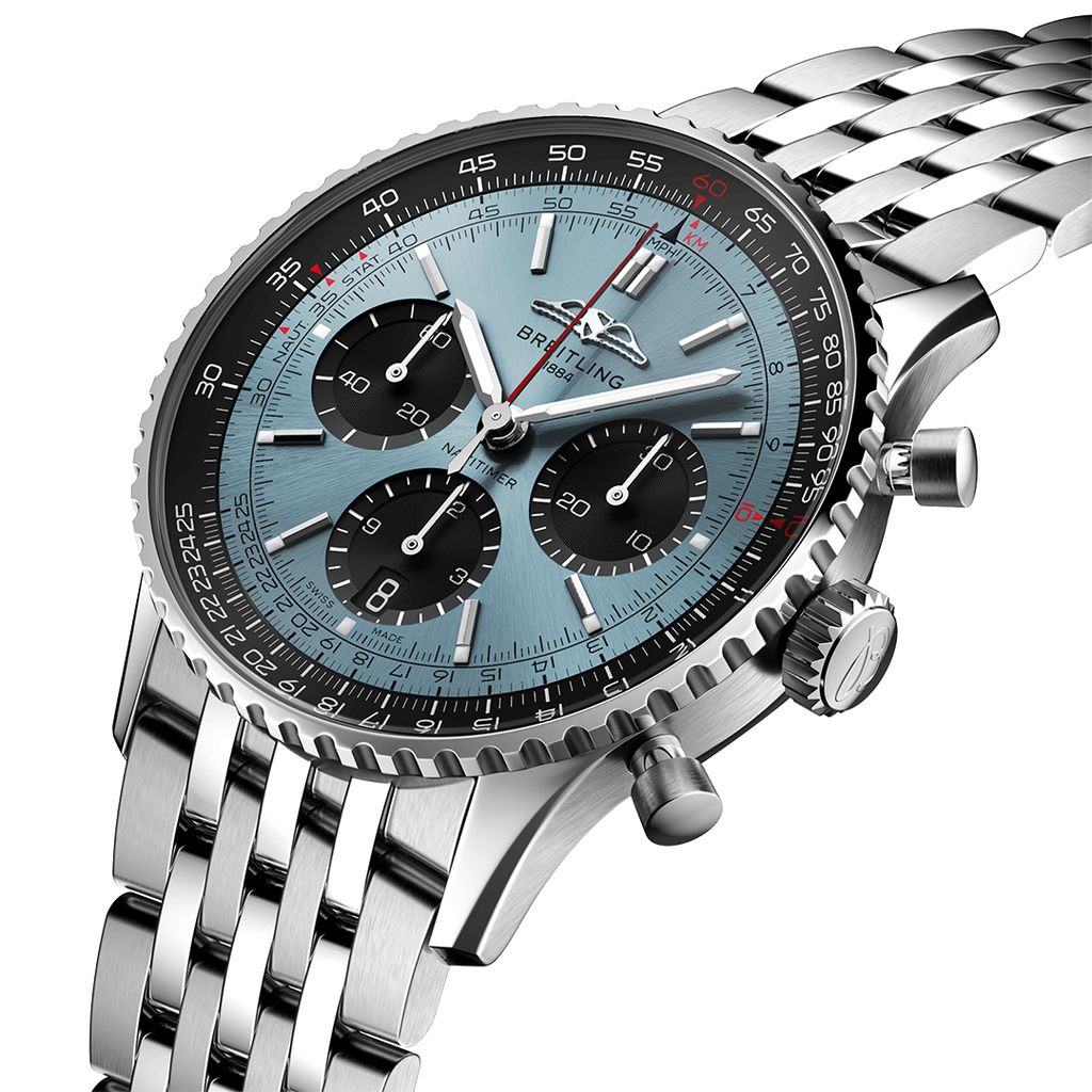 BRT Navitimer B01 Chronograph 41 Watch with Ice Blue Dial