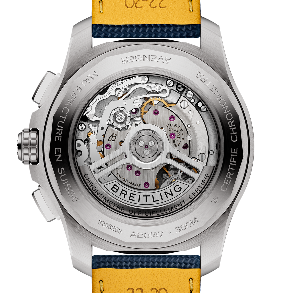 BRT Avenger B01 Chronograph 44mm Watch with Blue Strap