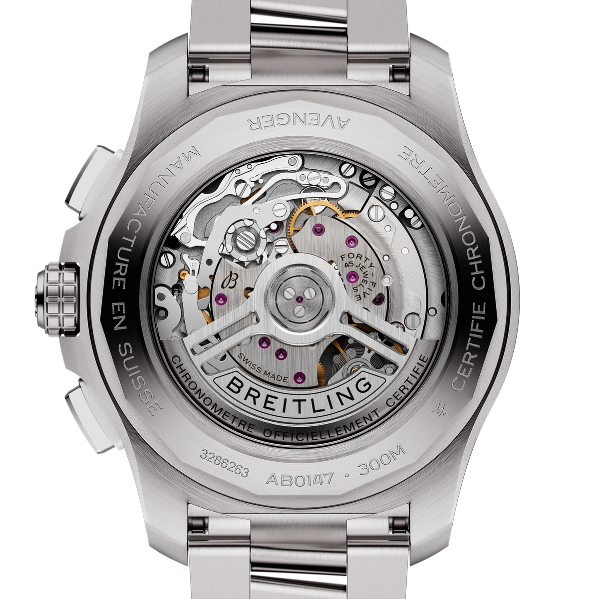 BRT Avenger B01 Chronograph 44mm Watch with Green Dial