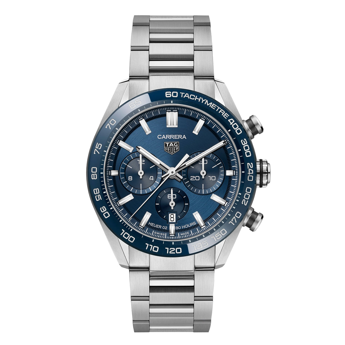 TGHR Carrera Men's Automatic Sports Chronograph 44mm Blue Dial Watch