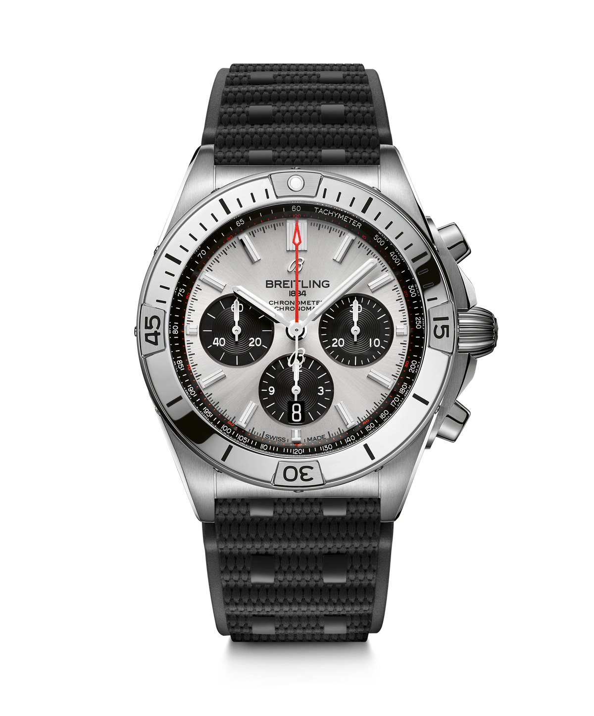 BRT Chronomat B01 Chronograph 42 Watch with Silver Dial