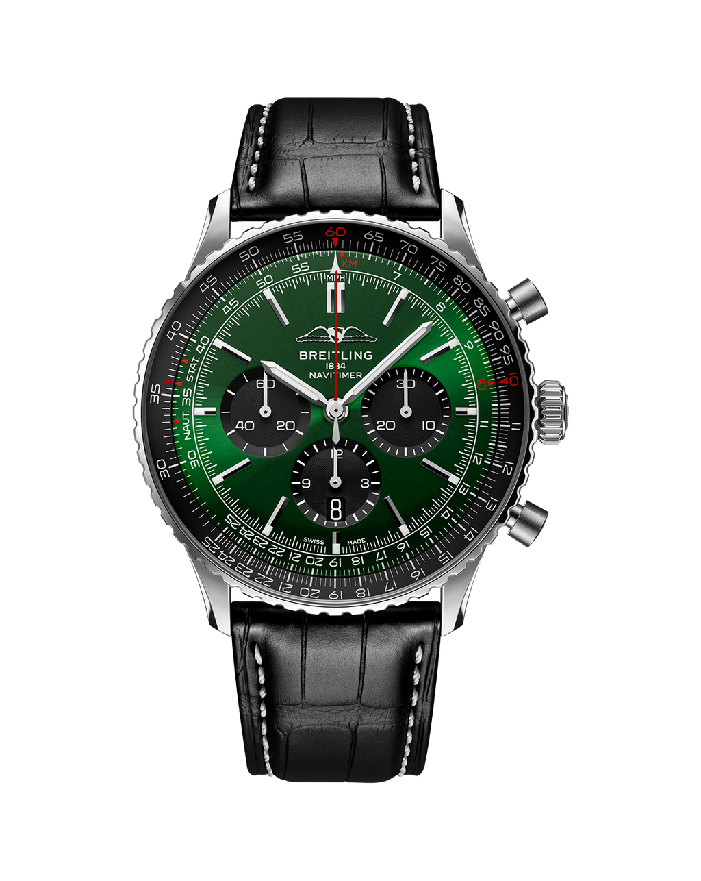BRT Navitimer B01 46mm Watch with Green Dial