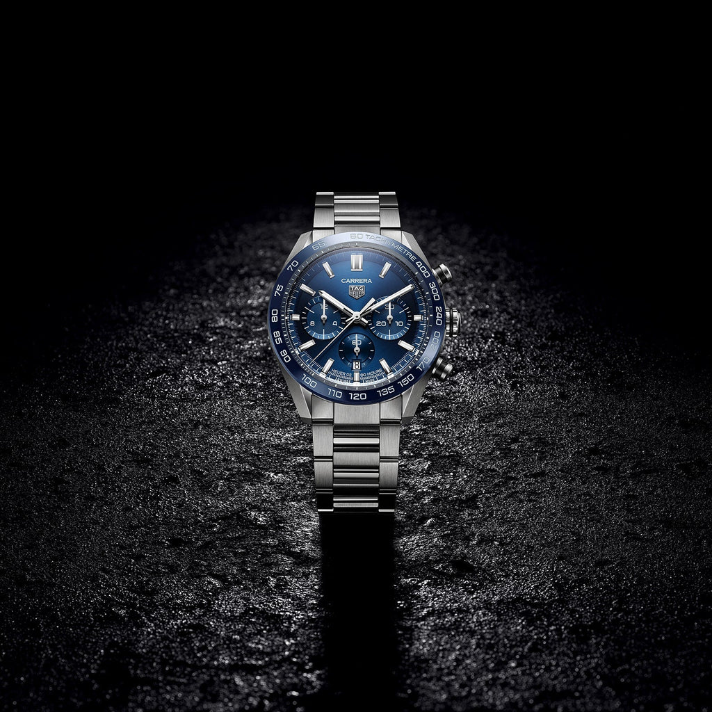 TGHR Carrera Men's Automatic Sports Chronograph 44mm Blue Dial Watch