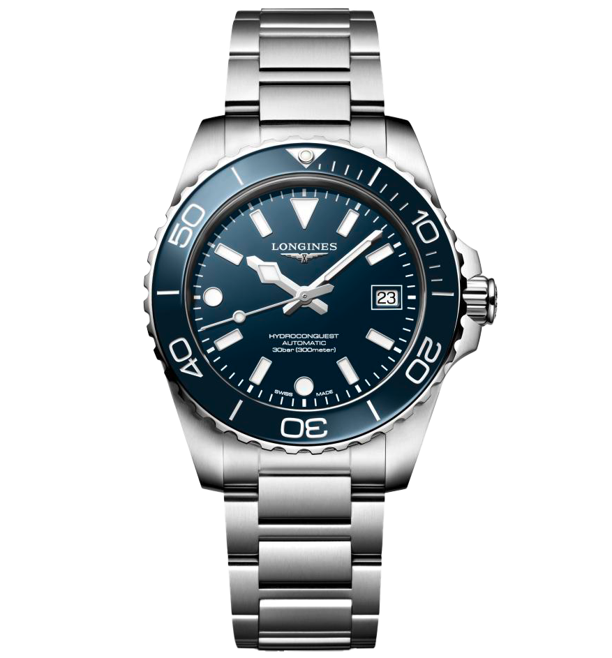 LNGS Hydroconquest 39mm Watch with Blue Dial
