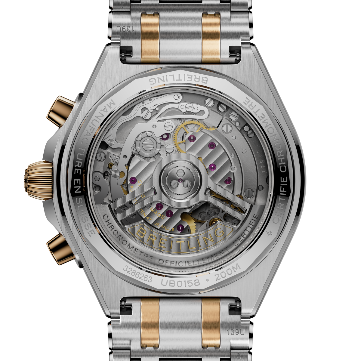 BRT Chronomat B01 Chronograph 42 Watch with Mixed Metals Bracelet