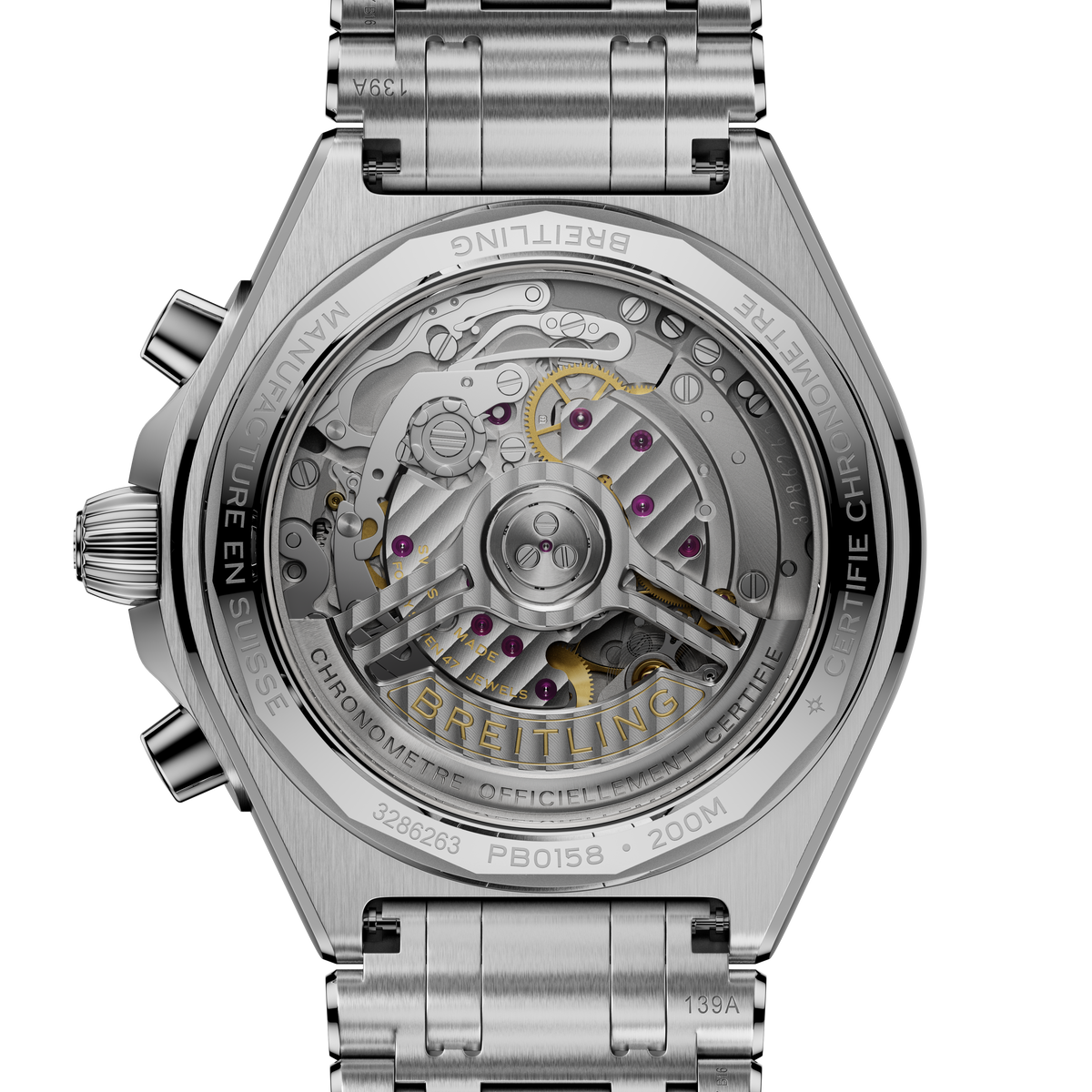 BRT Chronomat B01 Chronograph 42 Watch with Ice Blue Panda Dial
