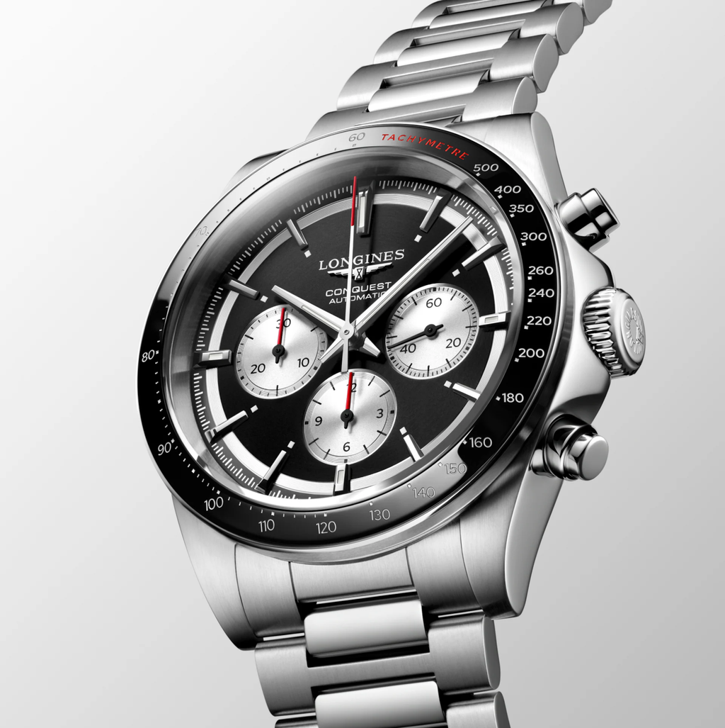 LNGS Conquest 42mm Watch with Black Dial
