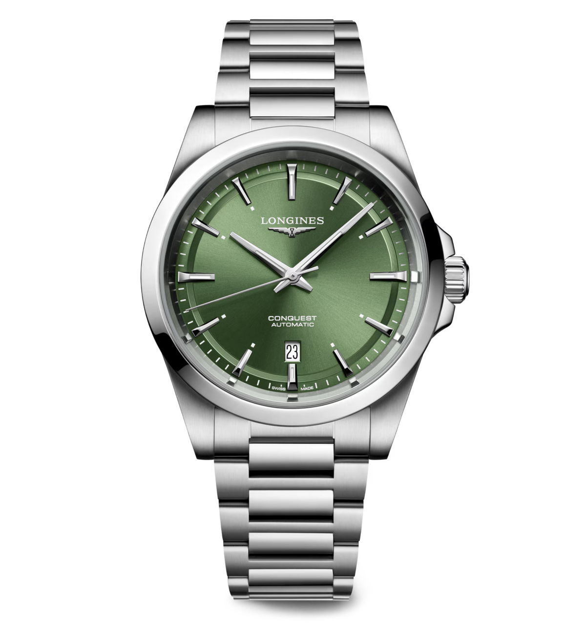 LNGS Conquest 41mm Watch with Sunray Green Dial