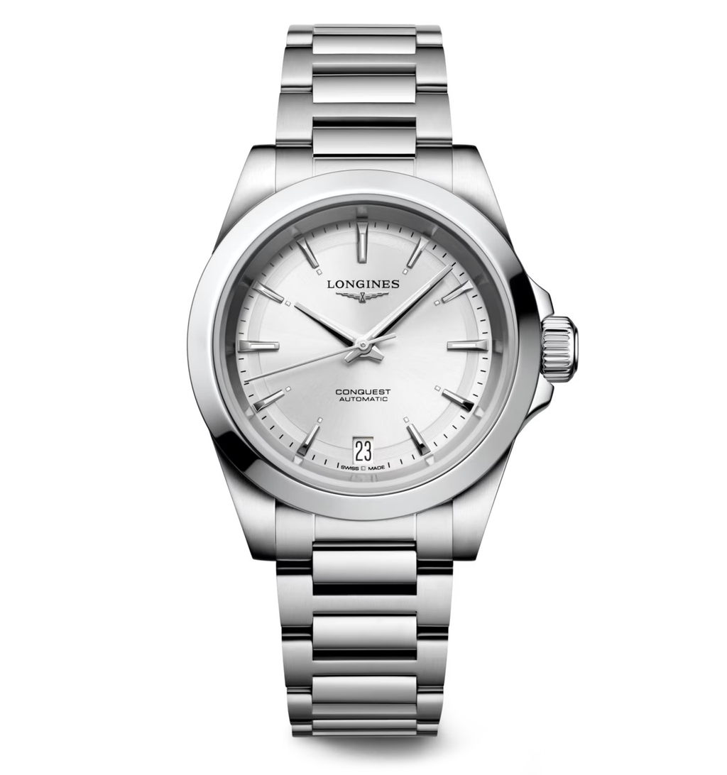 LNGS Conquest 34mm Watch with Stainless Steel Bracelet
