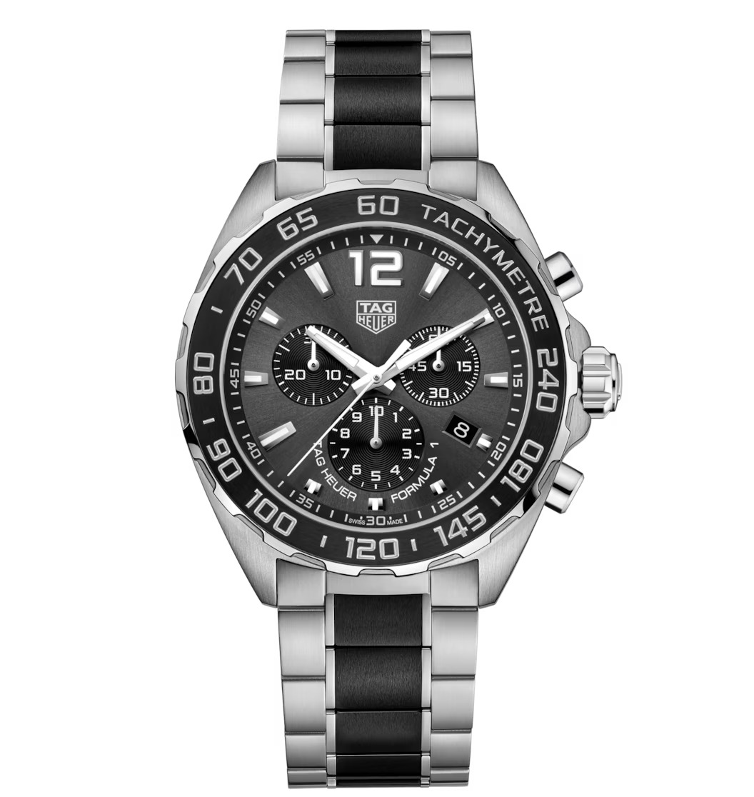 TGHR Formula 1 Chronograph Watch with Gray Dial