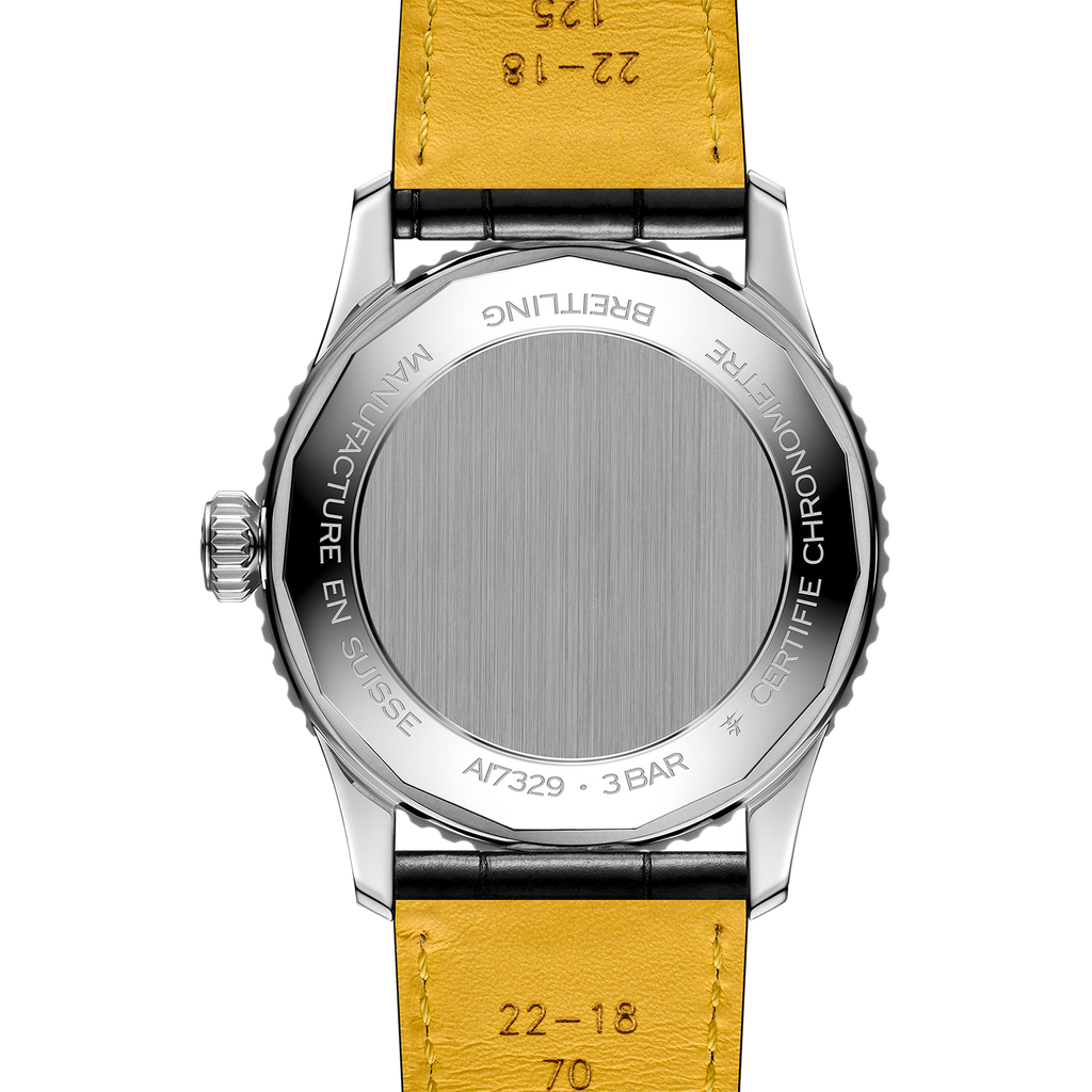 BRT Navitimer Automatic 41 Watch with Black Leather Strap
