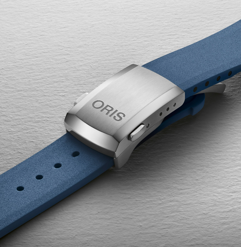 ORS Aquis Date Watch with Blue Rubber Strap, 43.50mm