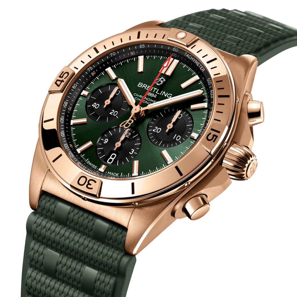 BRT Chronomat B01 42 Watch with Dark Green Dial