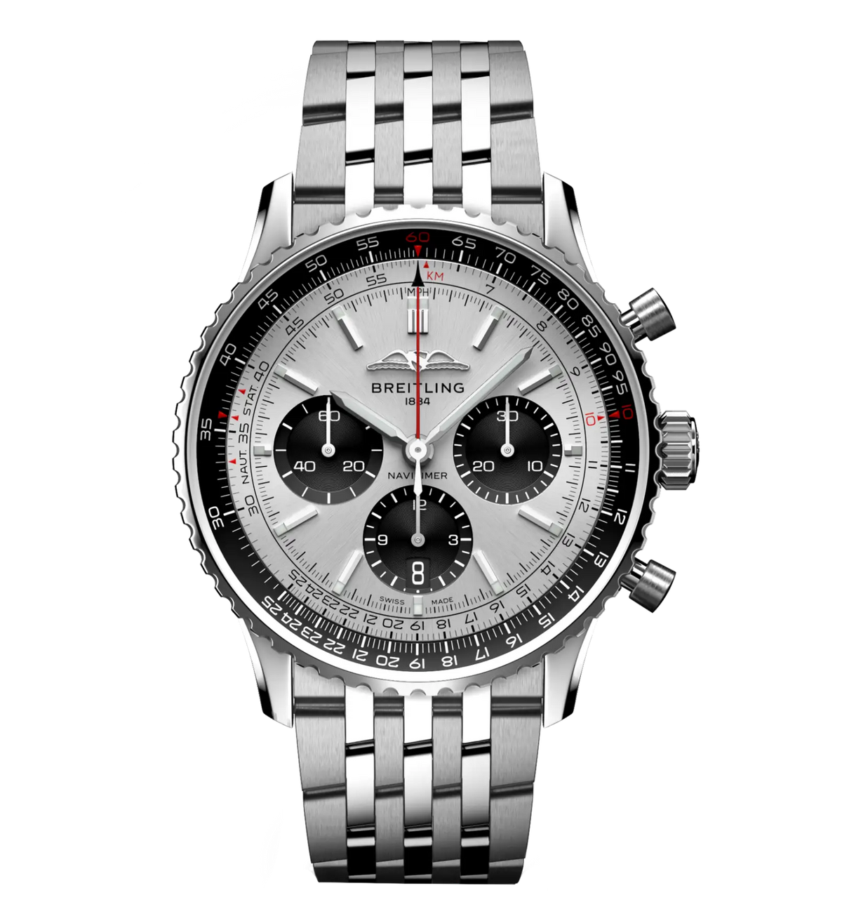 BRT Navitimer B01 Chronograph 43 Watch with Gray Dial