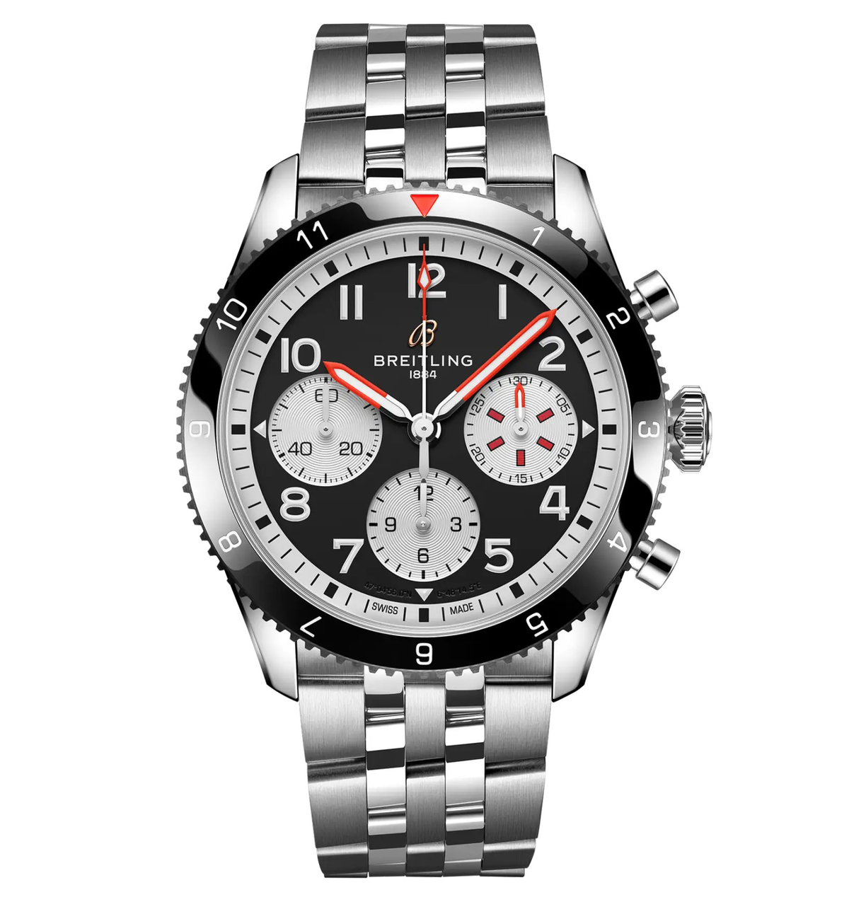 BRT Classic AVI Chronograph 42 Mosquito Watch with Stainless Steel Bracelet