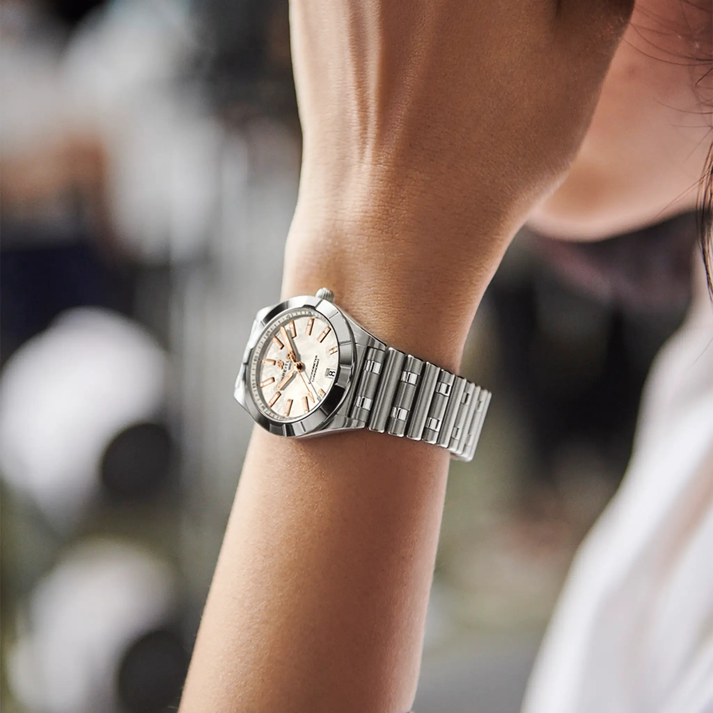 BRT Chronomat 32 Watch with Mother of Pearl Dial
