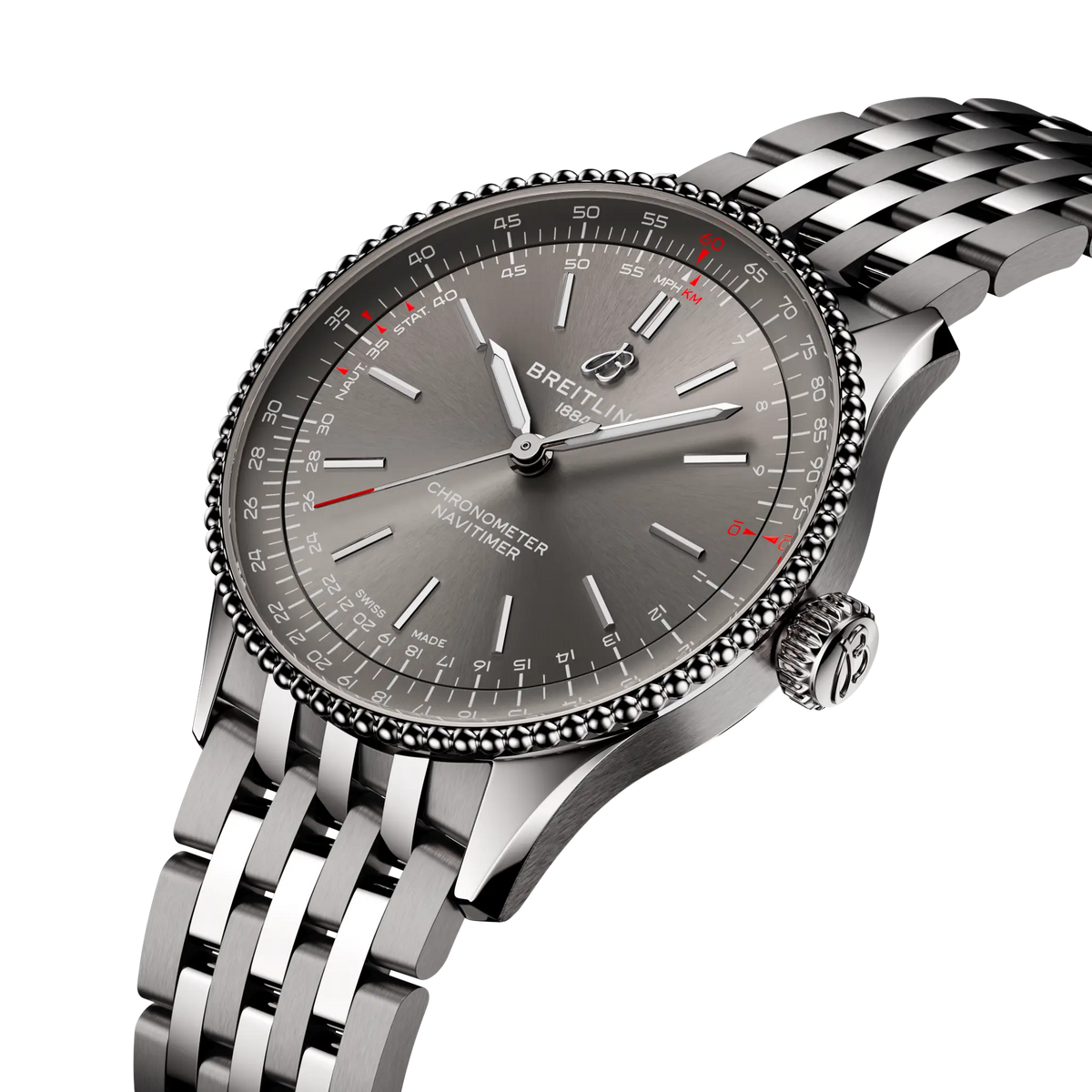 BRT Navitimer Automatic 36 Watch with Stainless Steel Bracelet
