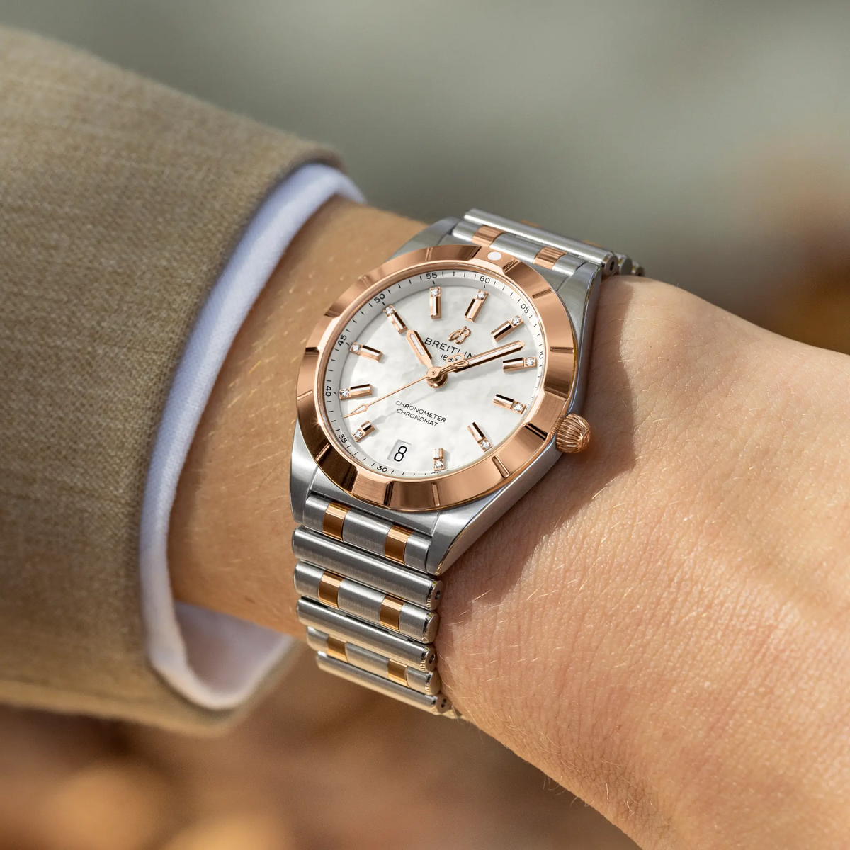 BRT Chronomat 32 Watch with Diamonds