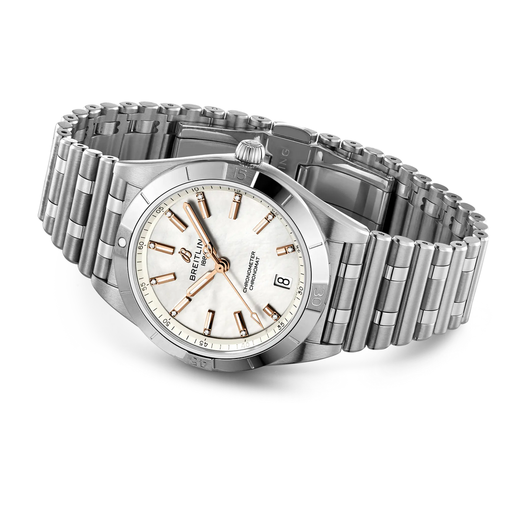 BRT Chronomat Automatic 36 Watch with Diamonds