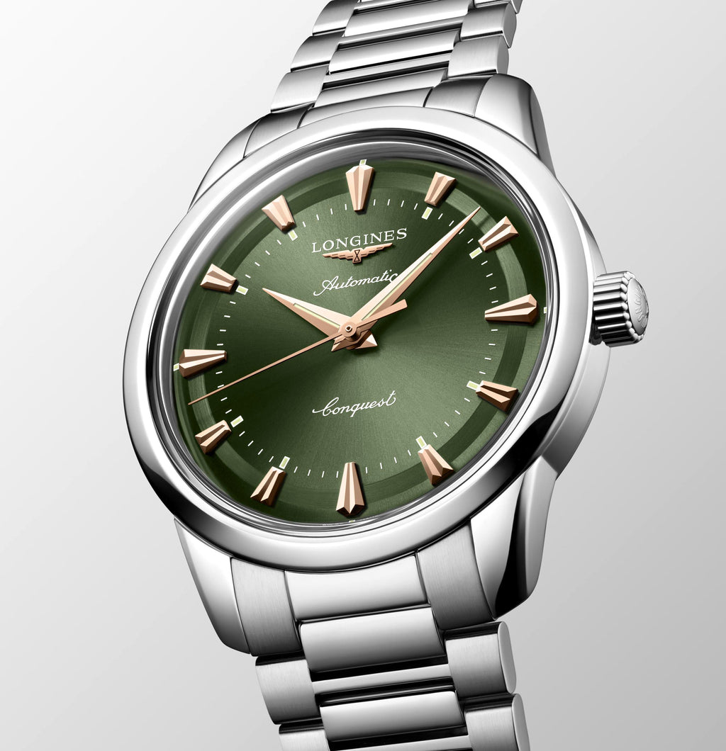 LNGS Conquest Heritage 40mm Watch with Green Dial