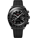 OMG Speedmaster Dark Side of the Moon, 44.25mm with Black Rubber Strap