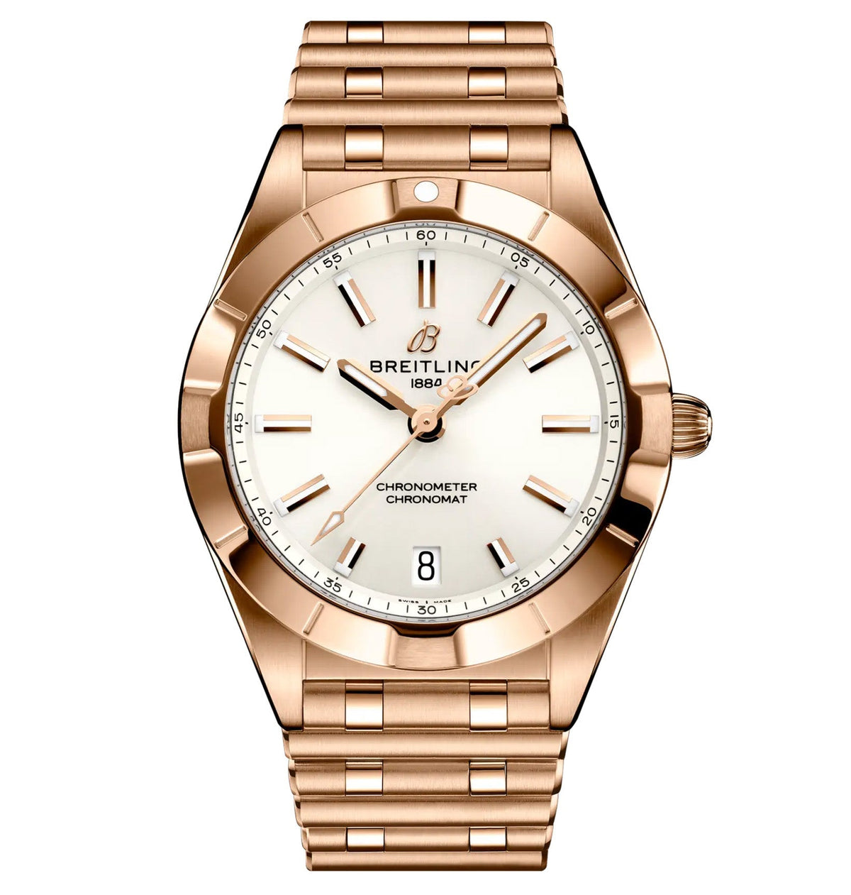 BRT Chronomat 32mm Watch with 18K Red Gold Bracelet