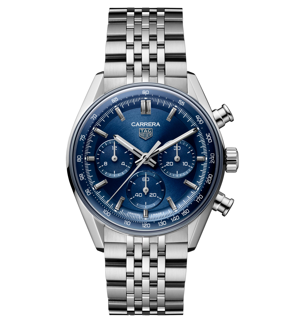 TGHR Carrera Chronograph Watch with Blue Dial