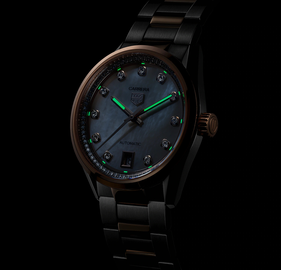 TGHR Carrera Date Watch with Diamonds