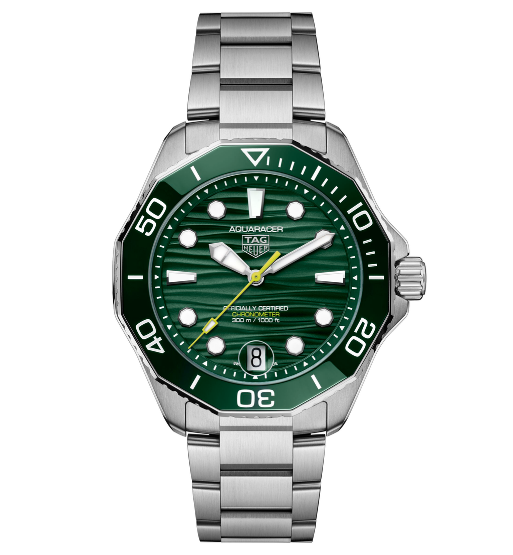 TGHR Aquaracer Professional 300 Date Watch with Green Dial