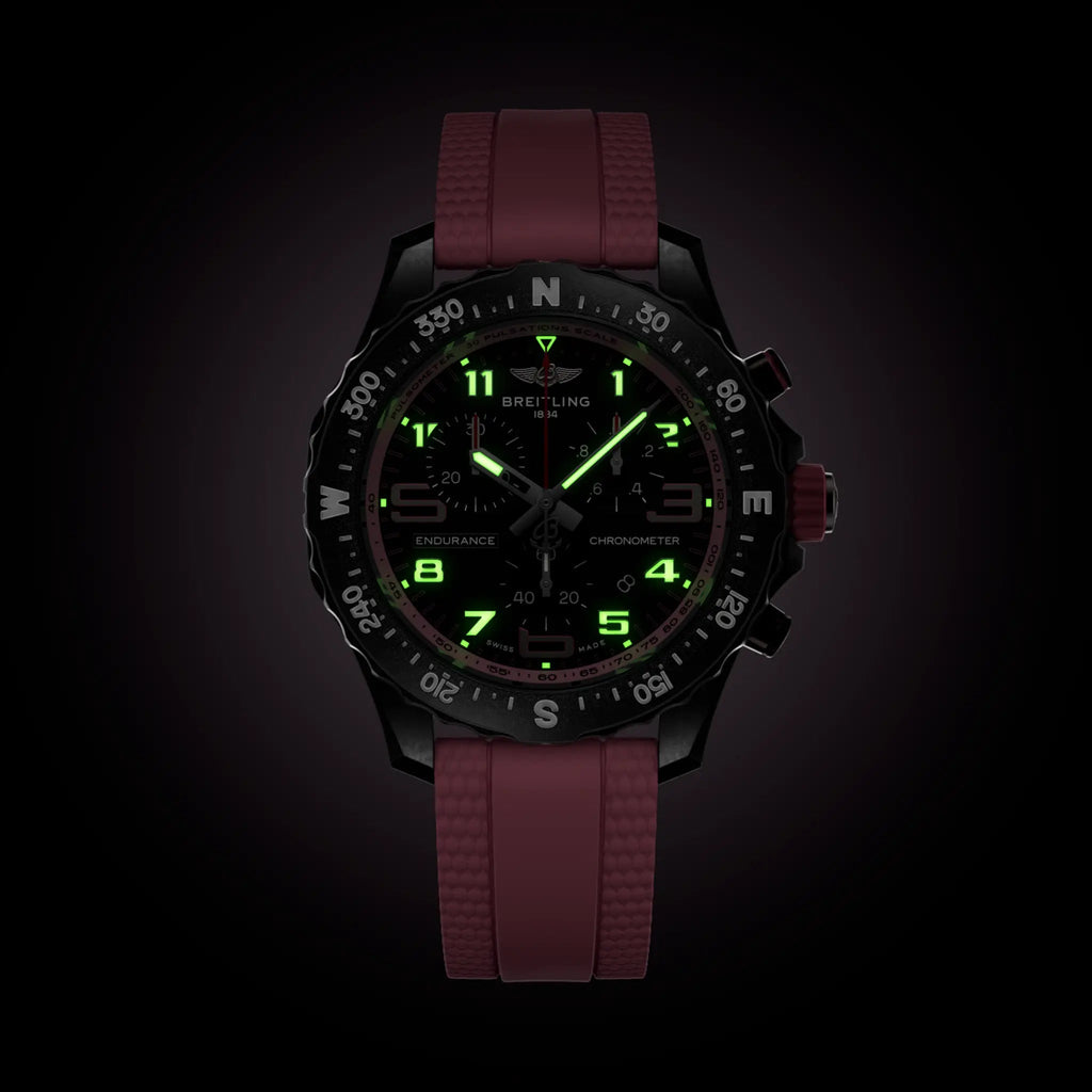 BRT Endurance Pro 38 Watch with Pink Rubber Strap