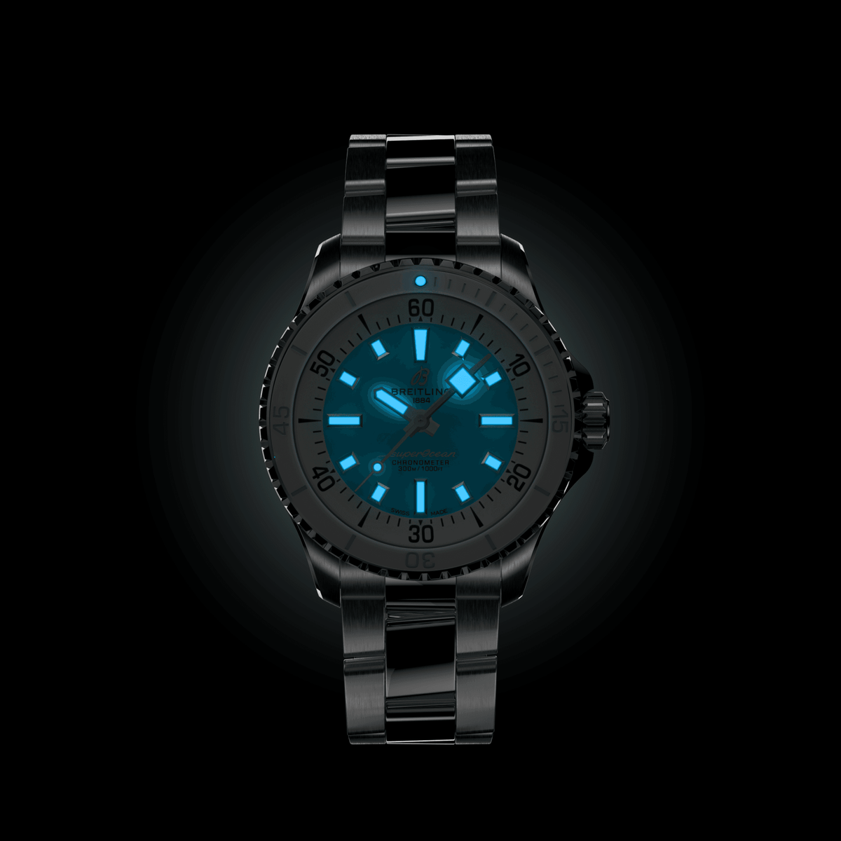 BRT Superocean Turquoise Watch, 36mm