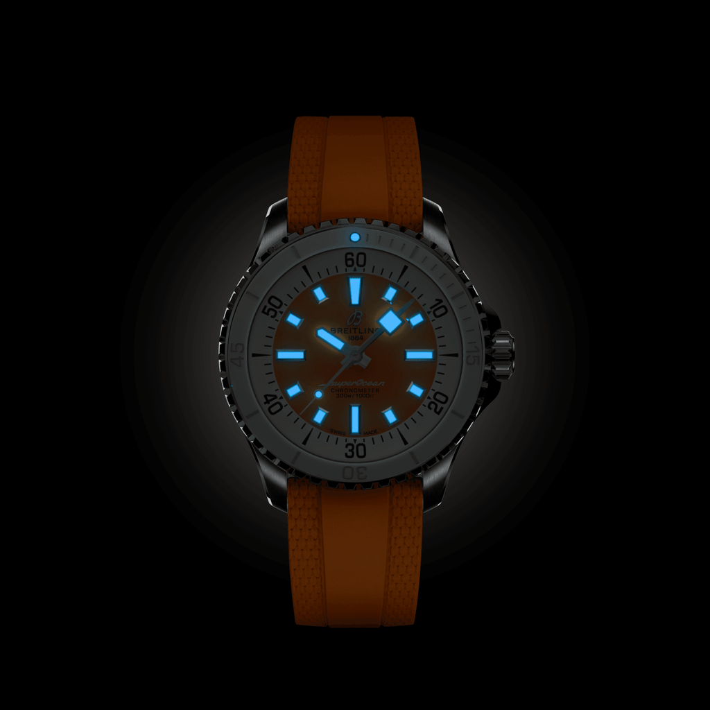 BRT Superocean Orange on Rubber Watch, 36mm