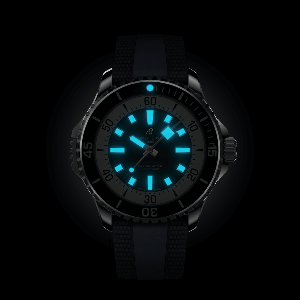 BRT Superocean Blue on Rubber Watch, 46mm