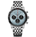 BRT Navitimer B01 43mm Watch with Silver Bracelet