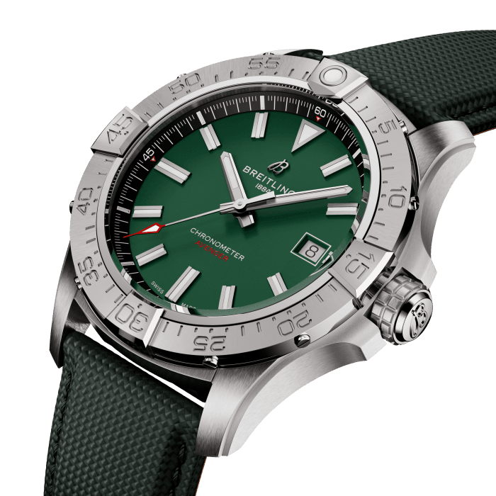 BRT Avenger Automatic 42mm Watch with Green Strap