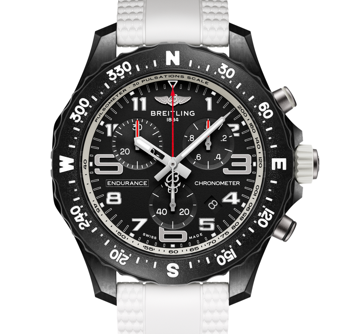 BRT Endurance Pro 38 Watch with White Strap
